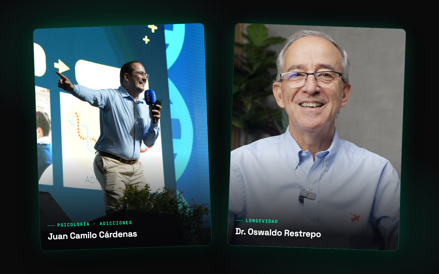 Dr. Oswaldo Restrepo y Juan Camilo Cárdenas — clientes de Institutos